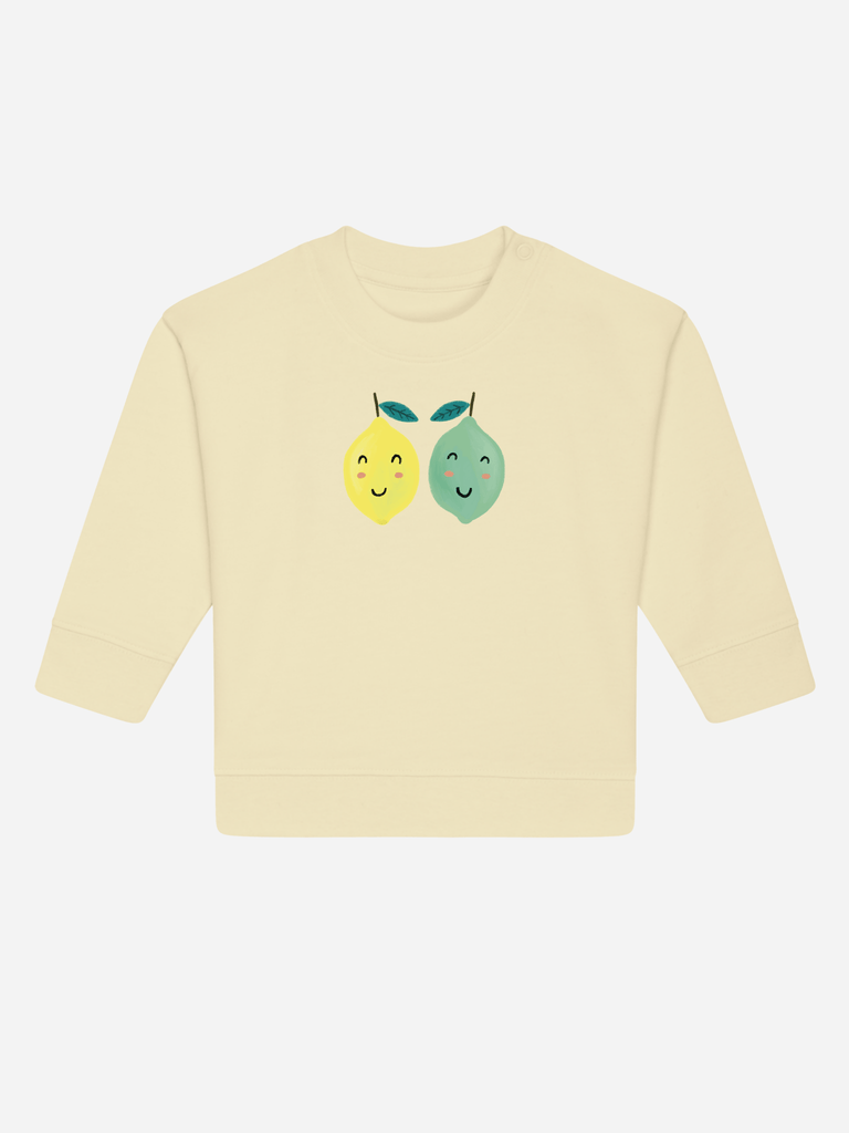Bio-Baby & Kleinkind Sweater 'Zitrone/Limette' Farbe: Gelb Vorderansicht
