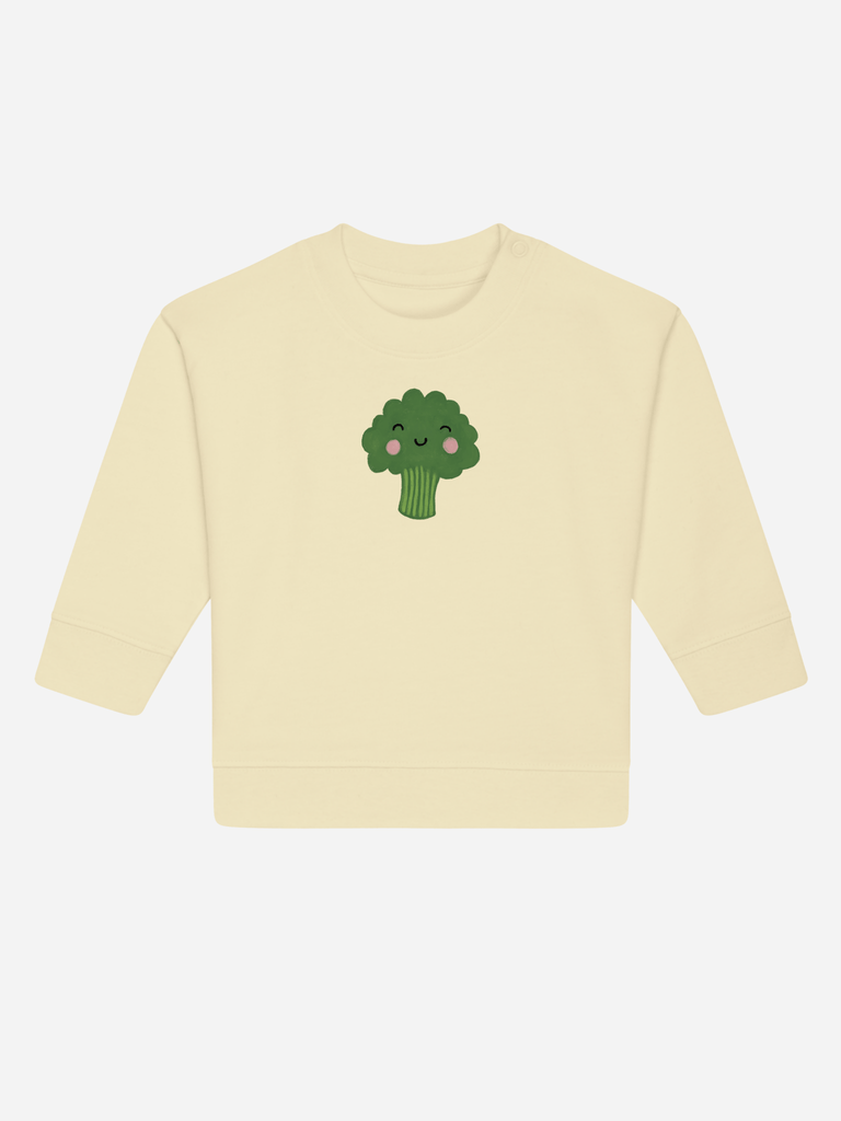 Bio-Baby & Kleinkind Sweater 'Brokkoli' Farbe: Gelb Vorderansicht