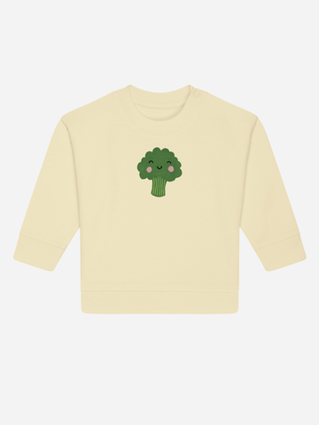 Bio-Baby & Kleinkind Sweater 'Brokkoli' Farbe: Gelb Vorderansicht