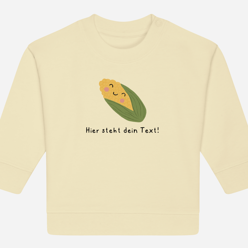 Personalisierbarer Bio-Sweater Motiv 'Lampe' – Geschenk zur Geburt, Taufe oder zum 1. Geburtstag 