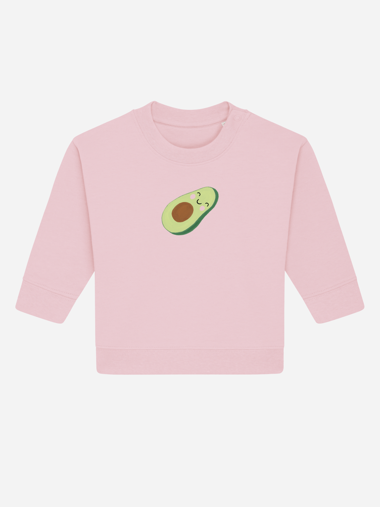 Bio-Baby & Kleinkind Sweater 'Avocado' Farbe: Rosa Vorderansicht