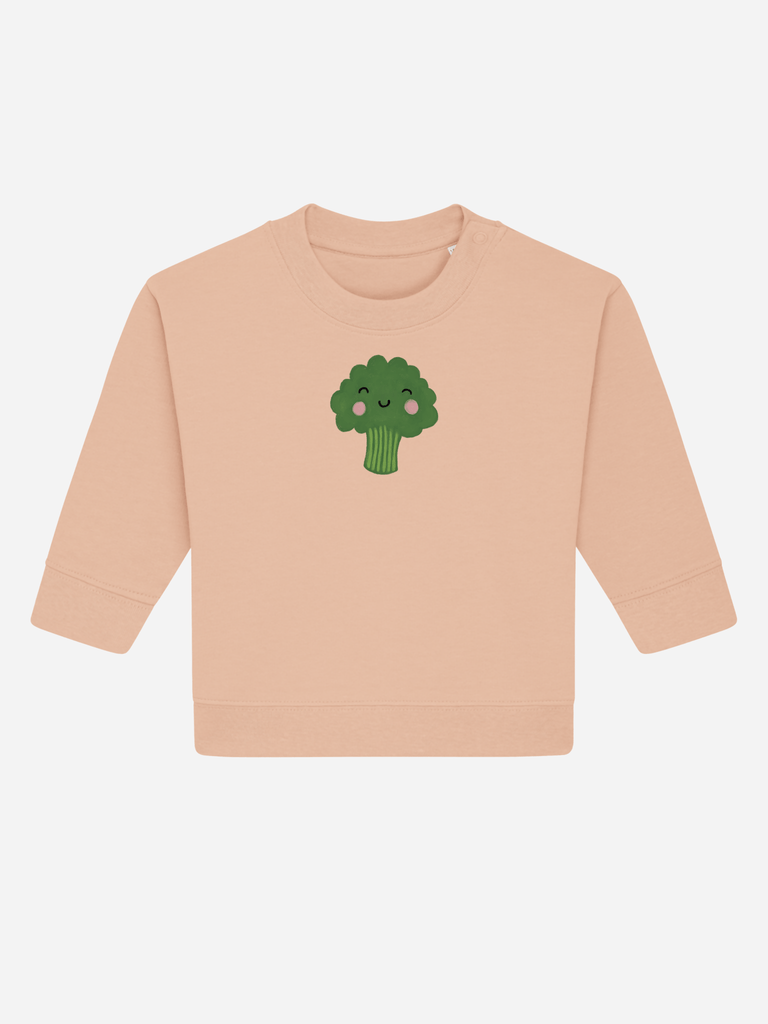 Bio-Baby & Kleinkind Sweater 'Brokkoli' Farbe: Orange Vorderansicht