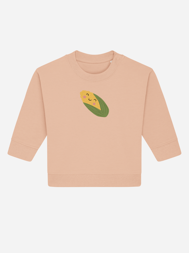 Bio-Baby & Kleinkind Sweater 'Mais' Farbe: Orange Vorderansicht