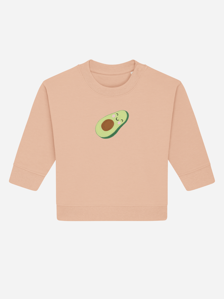 Bio-Baby & Kleinkind Sweater 'Avocado' Farbe: Orange Rücksansichtansicht
