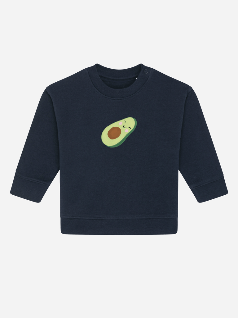 Bio-Baby & Kleinkind Sweater 'Avocado' Farbe: Marineblau Vorderansicht