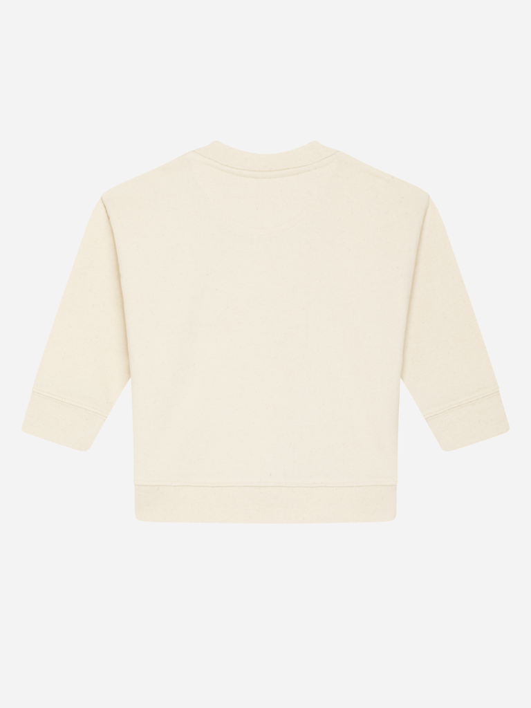 Bio-Baby & Kleinkind Sweater 'Brokkoli' Farbe: Beige Rücksansichtansicht
