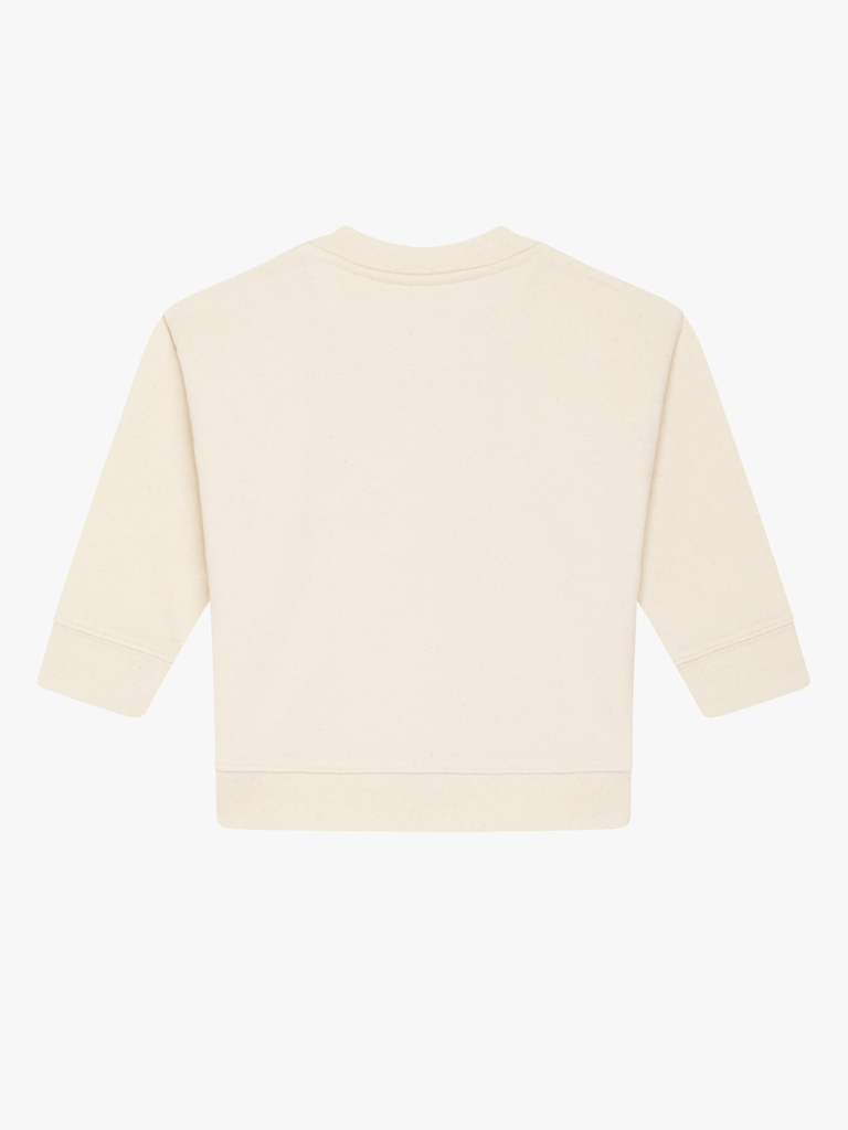 Rückansicht des personalisierbaren Bio-Pullovers (0–3 J.) 'Geschenke': Personalisiertes Geschenk zu Weihnachten