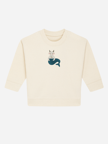 Bio-Baby & Kleinkind Sweater 'Sternzeichen Steinbock' Farbe: Beige Vorderansicht
