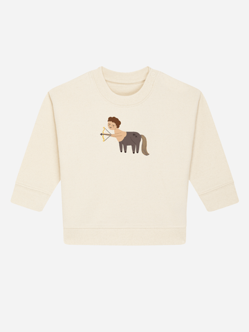 Bio-Baby & Kleinkind Sweater 'Sternzeichen Schütze' Farbe: Beige Vorderansicht