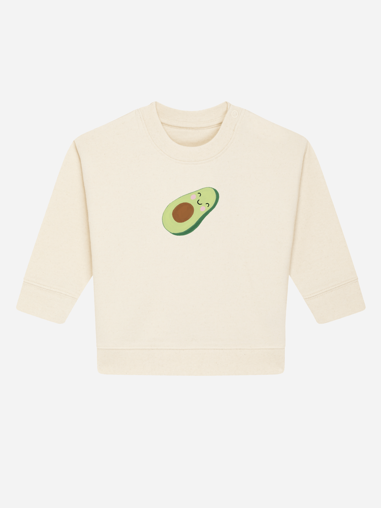 Bio-Baby & Kleinkind Sweater 'Avocado' Farbe: Beige Vorderansicht