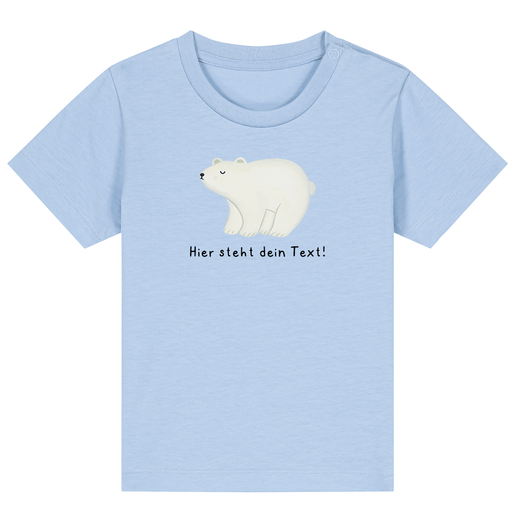 Personalisierbares Bio-T-Shirt Motiv 'Eisbär' – Geschenk zur Geburt, Taufe oder zum 1. Geburtstag 