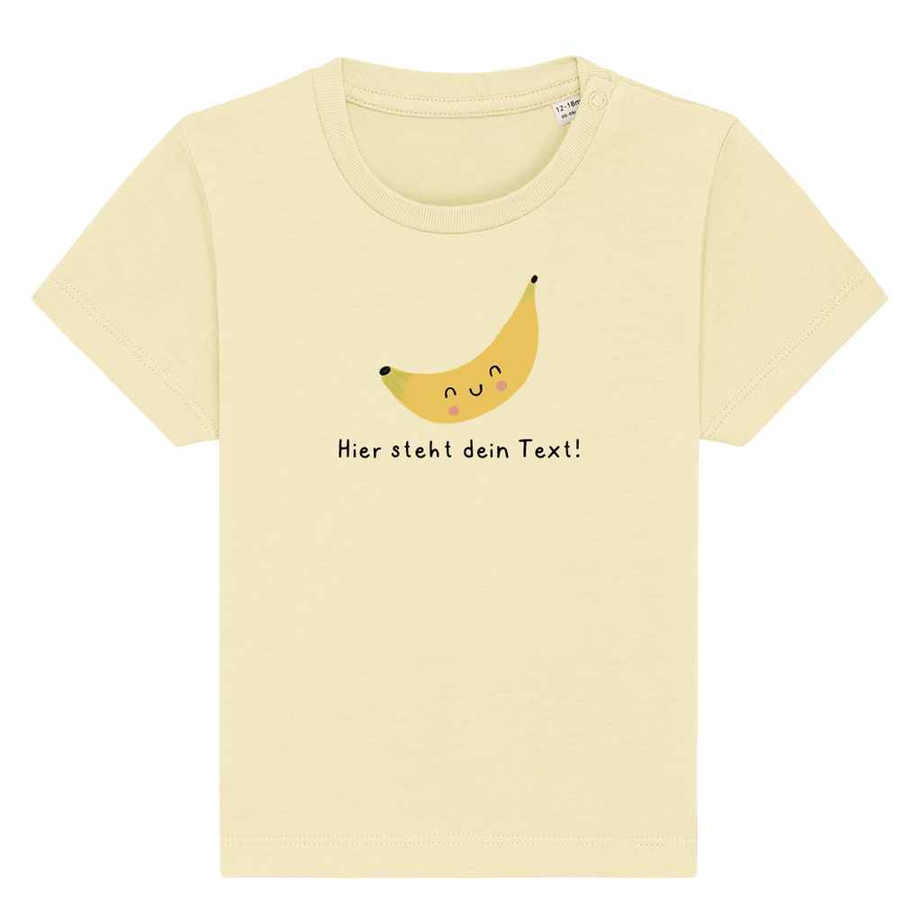 Personalisierbares Bio-T-Shirt Motiv 'Banane' – Geschenk zur Geburt, Taufe oder zum 1. Geburtstag 