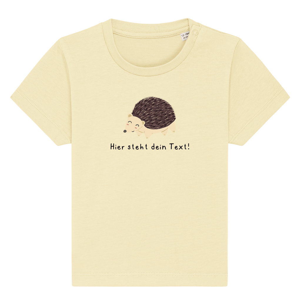 Personalisierbares Bio-T-Shirt Motiv 'Igel' – Geschenk zur Geburt, Taufe oder zum 1. Geburtstag 
