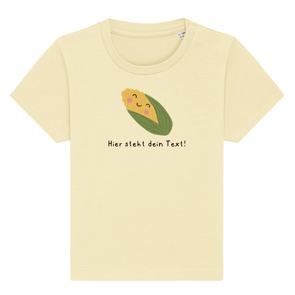 Personalisierbares Bio-T-Shirt Motiv 'Mais' – Geschenk zur Geburt, Taufe oder zum 1. Geburtstag 
