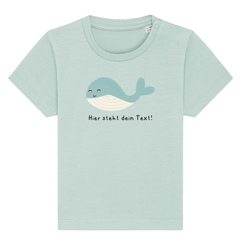 Personalisierbares Bio-T-Shirt Motiv 'Wal' – Geschenk zur Geburt, Taufe oder zum 1. Geburtstag 