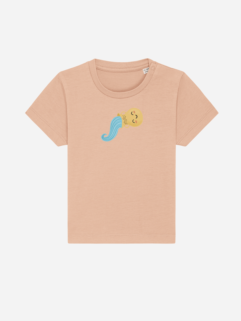 Bio-Kleinkind T-Shirt 'Sternzeichen Wassermann' - personalisierbar Farbe: Orange Vorderansicht