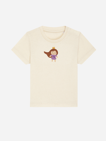 Bio-Kleinkind T-Shirt 'Sternzeichen Jungfrau' - personalisierbar Farbe: Natur Vorderansicht