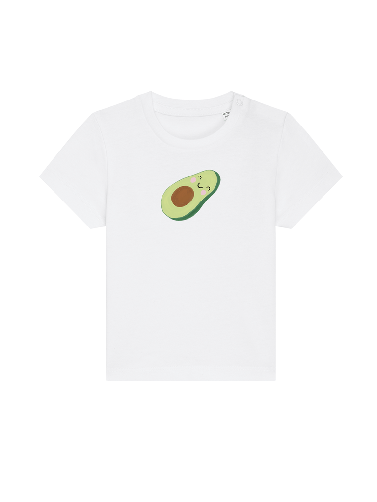 Personalisierbares Bio-T-Shirt (0–3 J.) 'Avocado' in 8 Farben erhältlich