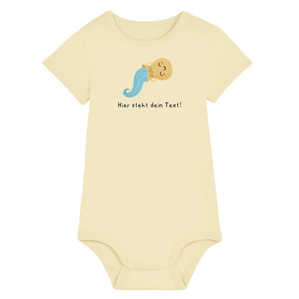 Personalisierbarer Bio-Baby Body Motiv 'Sternzeichen Wassermann' – Geschenk zur Geburt, Taufe oder zum 1. Geburtstag 