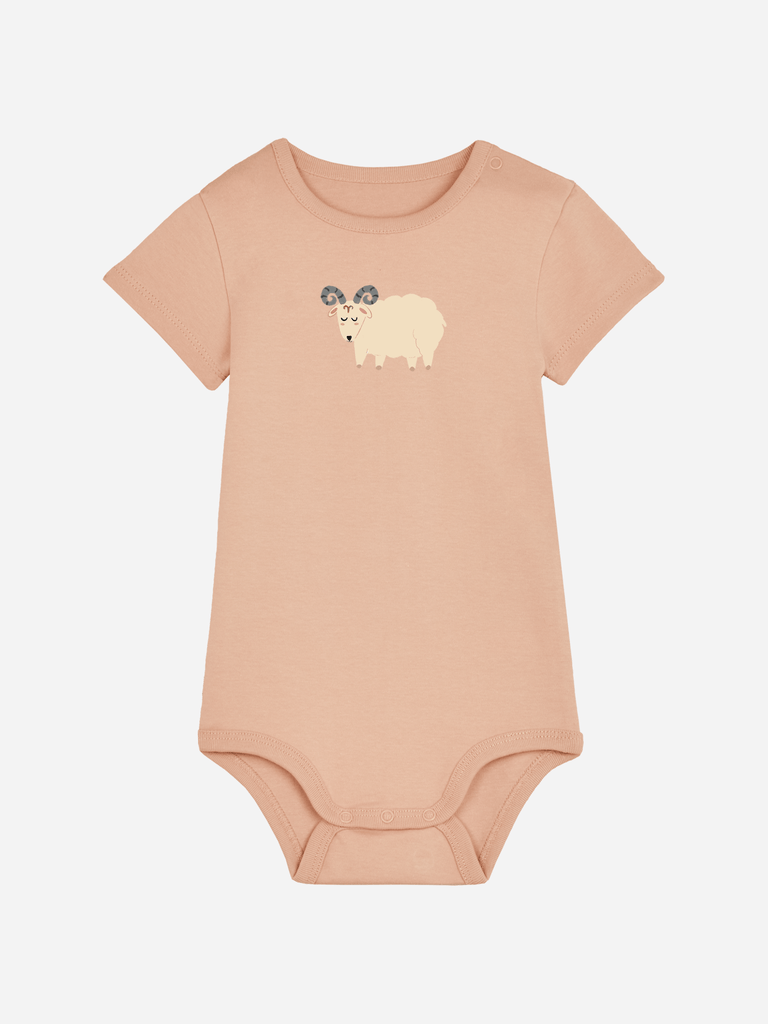 Bio-Baby Body 'Sternzeichen Widder' - personalisierbar Farbe: Orange Bild 1
