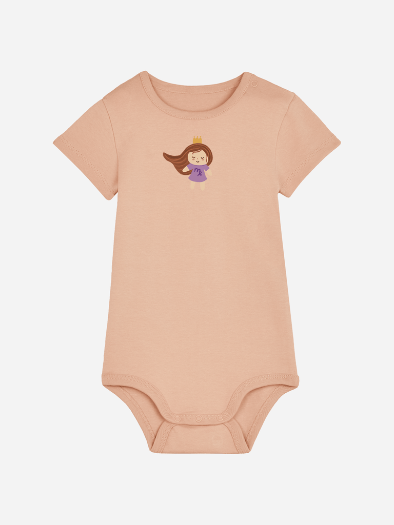 Bio-Baby Body 'Sternzeichen Jungfrau' - personalisierbar Farbe: Orange Bild 1