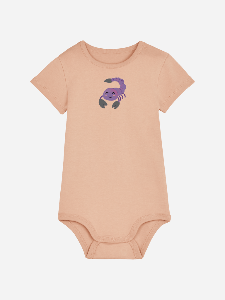 Bio-Baby Body 'Sternzeichen Skorpion' - personalisierbar Farbe: Orange Bild 3
