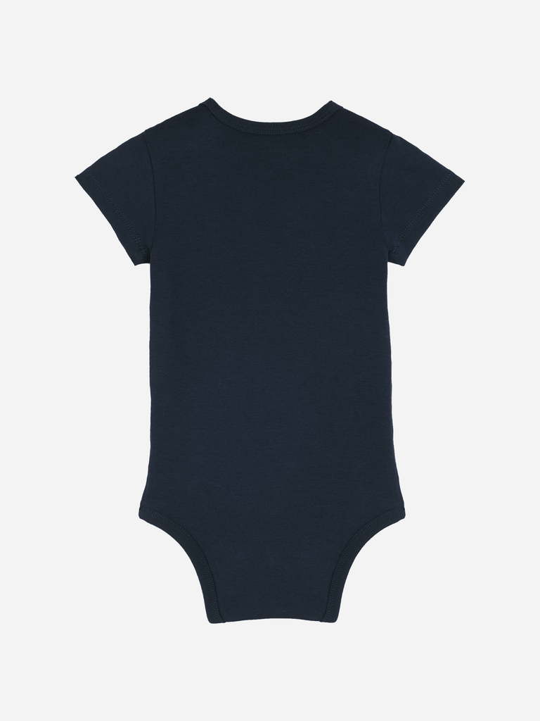 Bio-Baby Body 'Sternzeichen Waage' - personalisierbar Farbe: Marineblau Bild 2