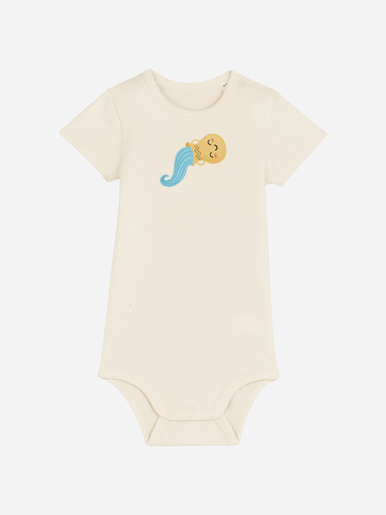 Bio-Baby Body 'Sternzeichen Wassermann' - personalisierbar Farbe: Beige Bild 1