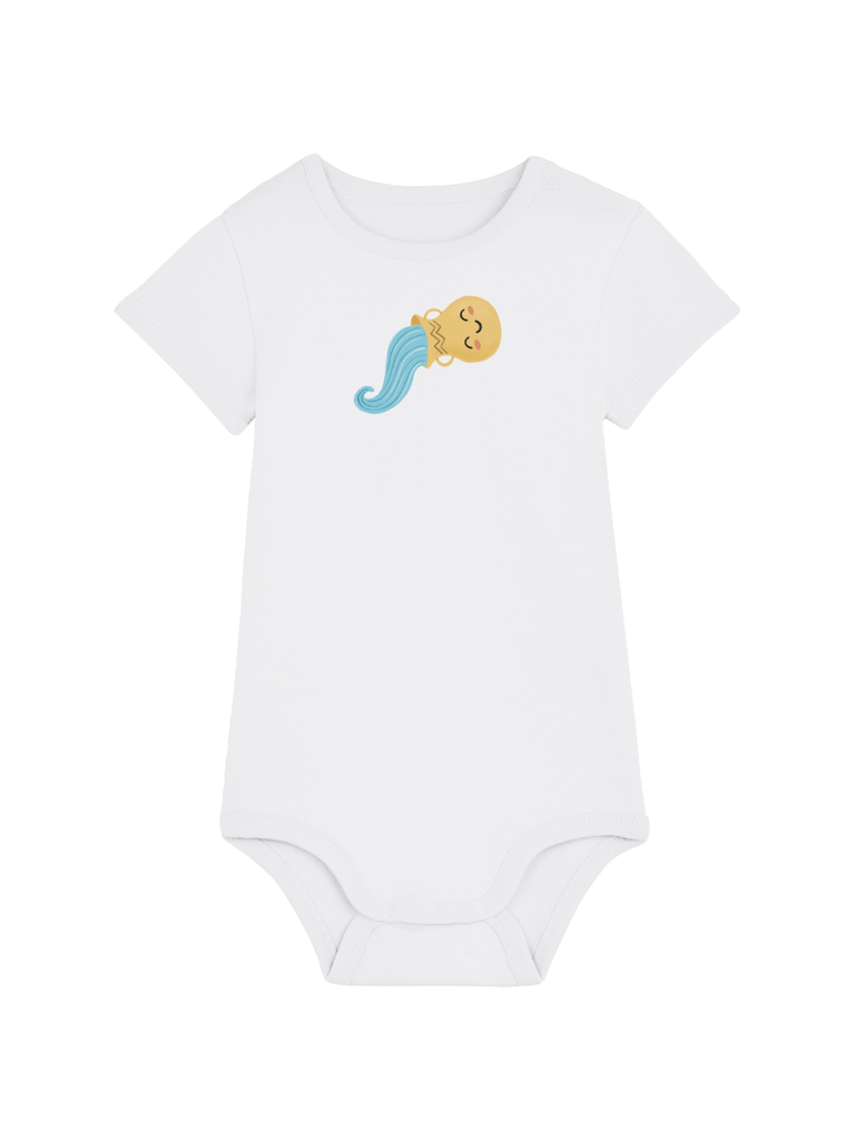 Bio-Baby Body 'Sternzeichen Wassermann' - personalisierbar Farbe: Weiß Bild 1