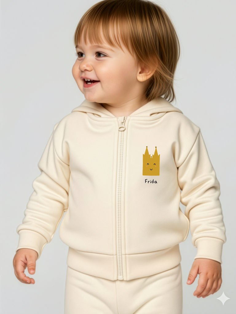 Personalisierbare Strickjacke 'Dom' – personalisiertes Geschenk für Kölner Babys bei Liebe & Geschenke
