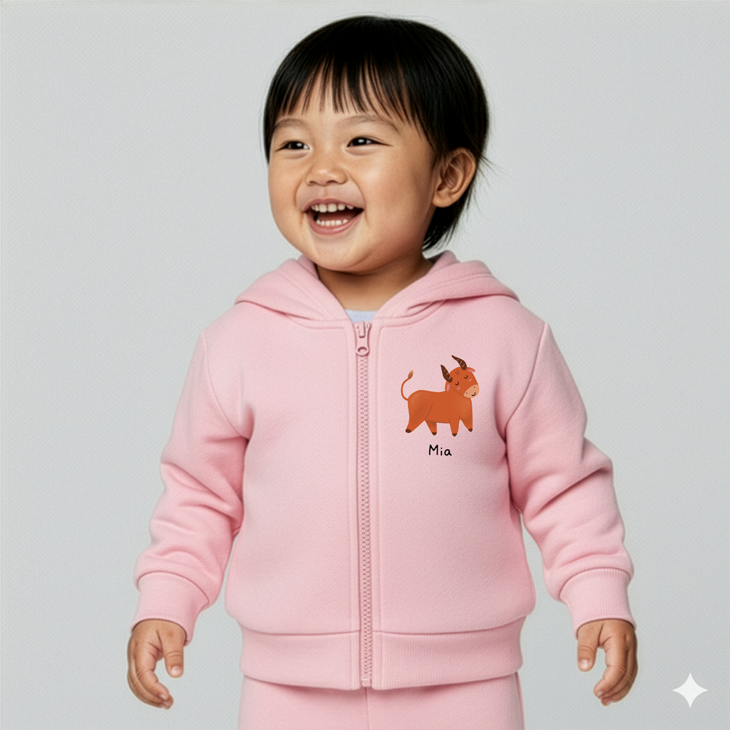 Personalisierbare Kinder Sweaterjacken mit Namen oder Wunschtext bei Liebe & Geschenke