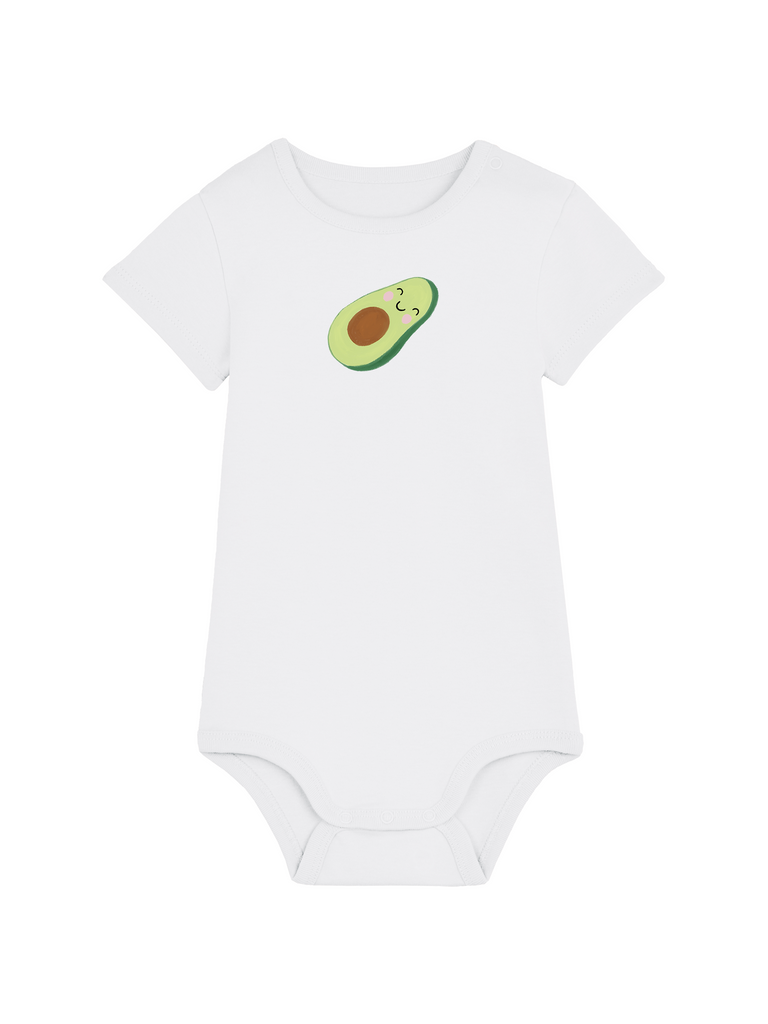 Personalisierter Baby-Body mit Avocado-Motiv für 0-2 Jahre, ideal als Geschenk zur Babyparty.