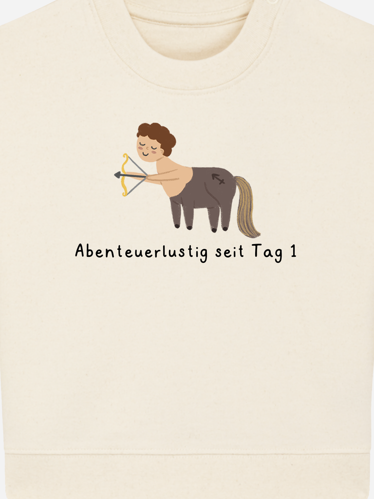 Personalisierungsidee 3 für das Motiv "Schütze": Abenteuerlustig seit Tag 1