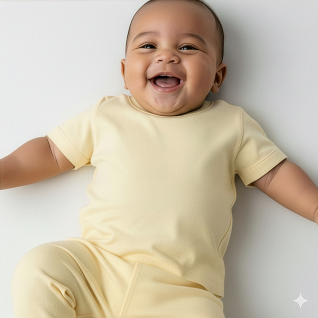 Personalisierbares T-Shirt für Kleinkinder in Gelb von Stanley Stella bei Liebe & Geschenke